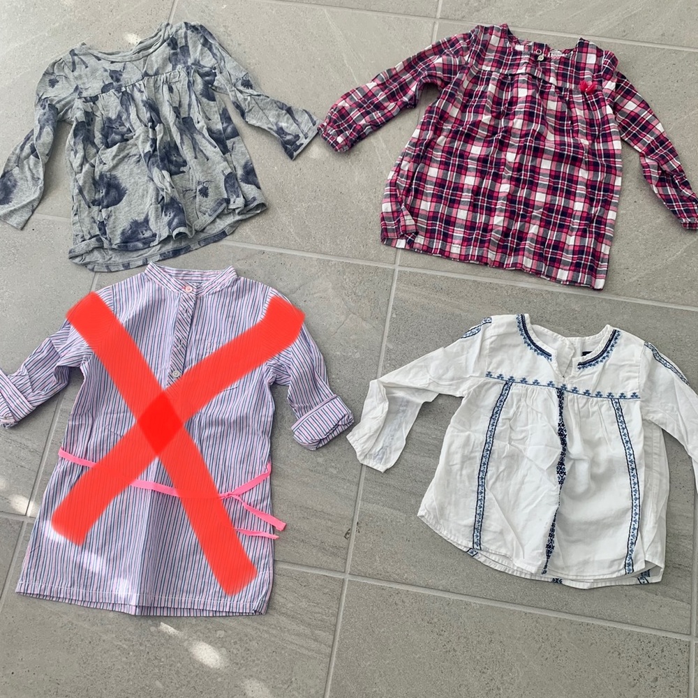 (3) 4T Long Sleeve Shirts Toddler Girls